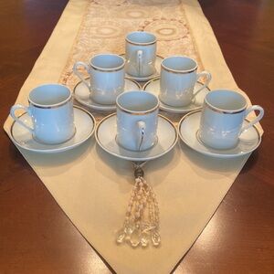 Vintage Demitasse Espresso Cup and Saucer Set of 6 Preowned